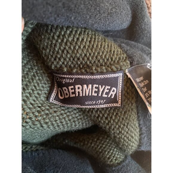 Obermeyer Green Brown Flat Top Knit Ski Hat Cap One Size - Picture 5 of 7
